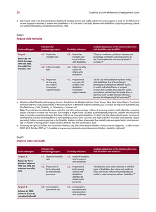 Disability and the millennium development goals | PDF
