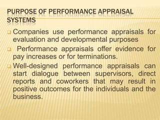 performance appraisal system (MNG 106) | PPTX