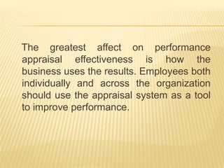 performance appraisal system (MNG 106) | PPTX