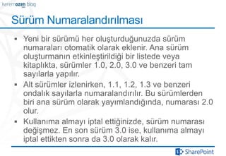 Sürüm Numaralandırılması
 