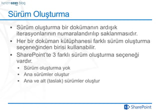 Sürüm Oluşturma
 