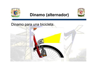 Dinamo (alternador)
Dinamo para una bicicleta.
 