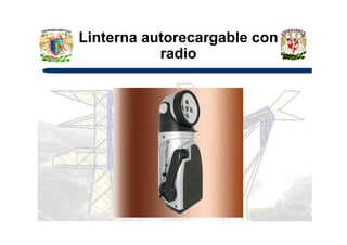Linterna autorecargable con
radio
 