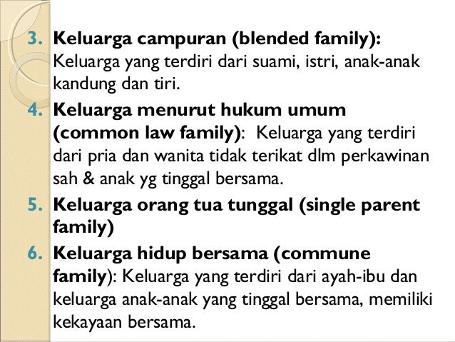 5 Bentuk Keluarga