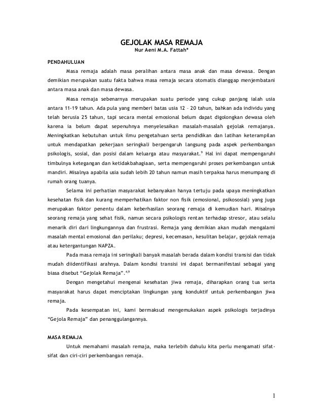 5 Gejolak Masa Remaja