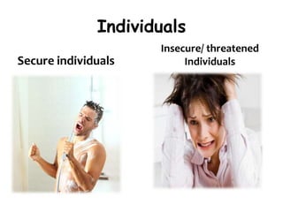 Individuals
Secure individuals

Insecure/ threatened
Individuals

 