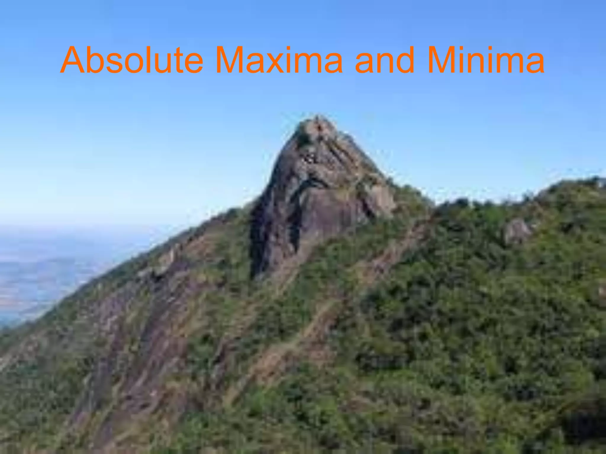 Absolute Maxima and Minima