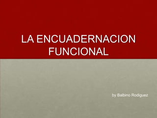 LA ENCUADERNACION
FUNCIONAL

by Balbino Rodiguez

 