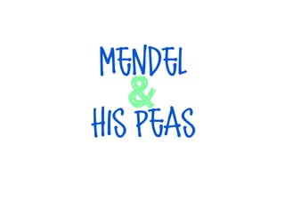 Mendel
&
his peas

 