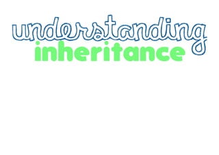 Understanding

inher itance

 