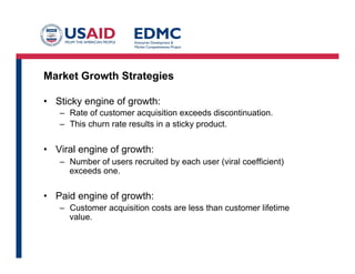 Setting a sales compensation plan
• Define Desired Outcomes
• Pre-Revenue:
– Pre-sales activities based on KPIs
– Objective: number of calls to target customers
• Once revenue is achievable:
– Revenues
– Margins
• Determine quotas
• Construct on-target-earnings (OTE) per role
 