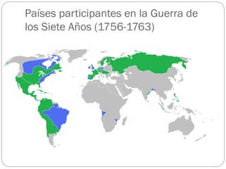 Países participantes en la Guerra de
los Siete Años (1756-1763)

 