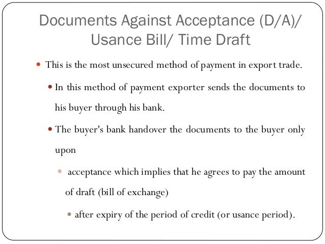 draft expiry bank in International trade of Methods payment draft expiry bank in International trade of Methods payment