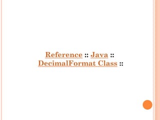 Reference :: Java :: เต็ม | PPT