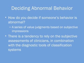 Abnormal Psychology Concepts Of Normality