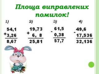 Площа виправлених
помилок!
 