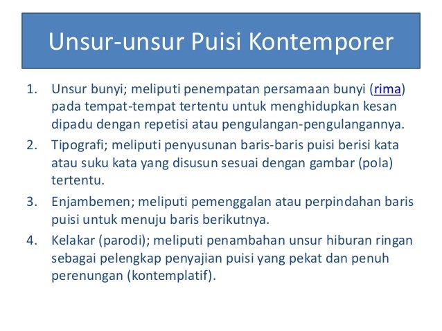 5 Puisi Kontemporer