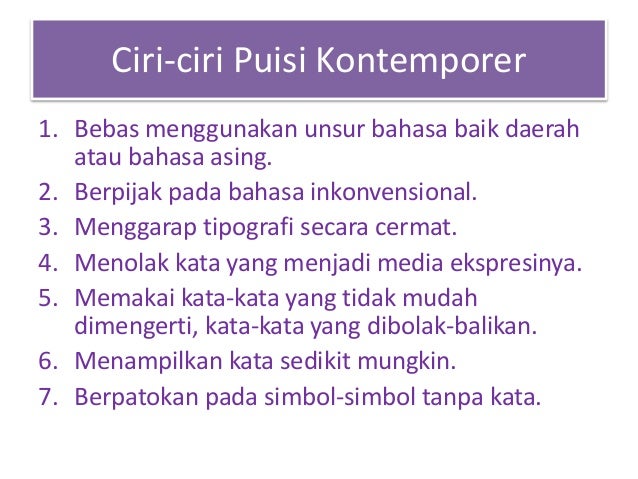 5. puisi kontemporer