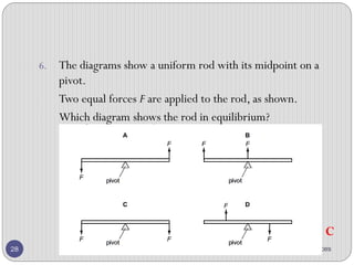 Moments
• Describe how to verify the principle of moments
Turning Effect of Forces 28
 
