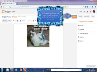 9. Ahora después de crear una
nueva entrada ya podemos
publicarla, haciendo clic en el
icono naranja
 