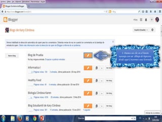 3. Damos un clic en el botón
naranja con un dibujo de lapicero;
desde aquí Crearemos una Entrada
 
