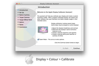 Display > Colour > Callibrate
 