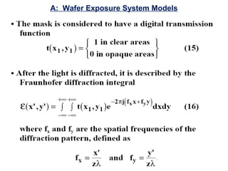 A: Wafer Exposure System Models
 