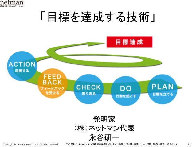 目標達成のための 行動を続ける技術 タイミングとアウトプット 先生 永谷 研一