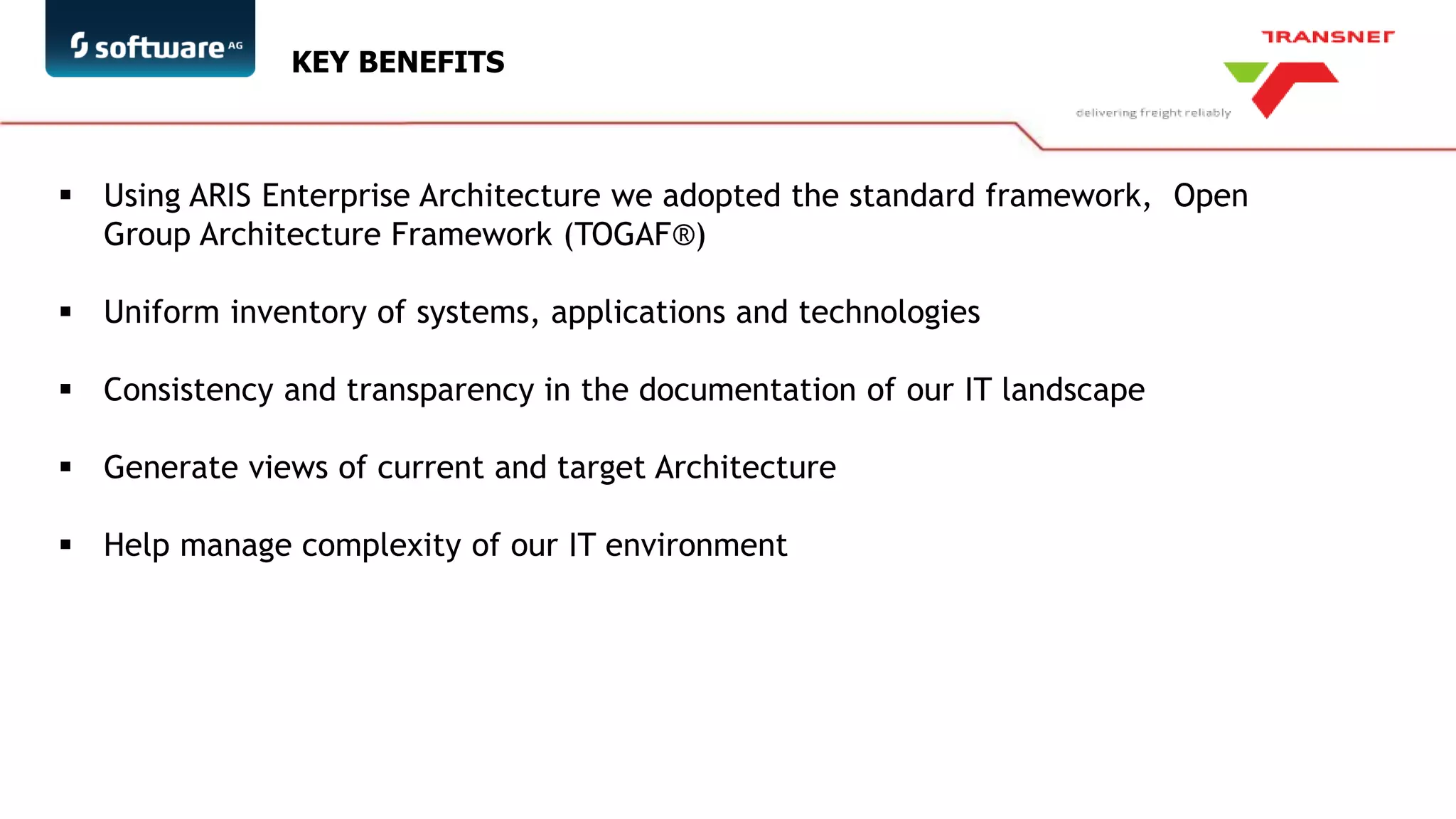 Enterprise Architecture Value Creation - Kevin Govender - Transnet | PDF