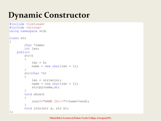 Constructors and destructors | PPT