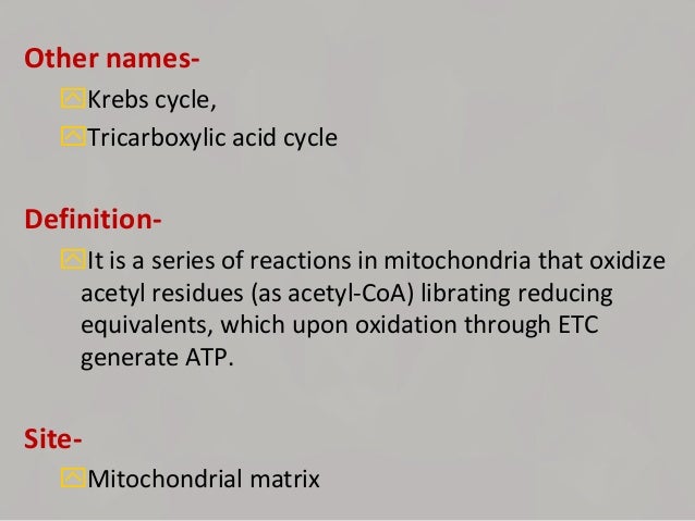 Oxaloacetate
Acetyl-CoA
Citrate Synthase
CoA-SH
Citrate
Cis-aconitate
Aconitase
H2O
H2O
Isocitrate
Oxalosuccinate
Aconitas...