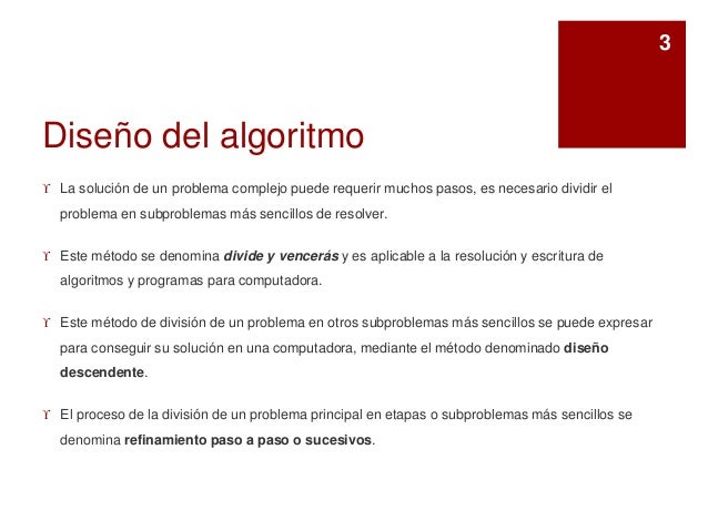 5. Diseño de un algoritmo
