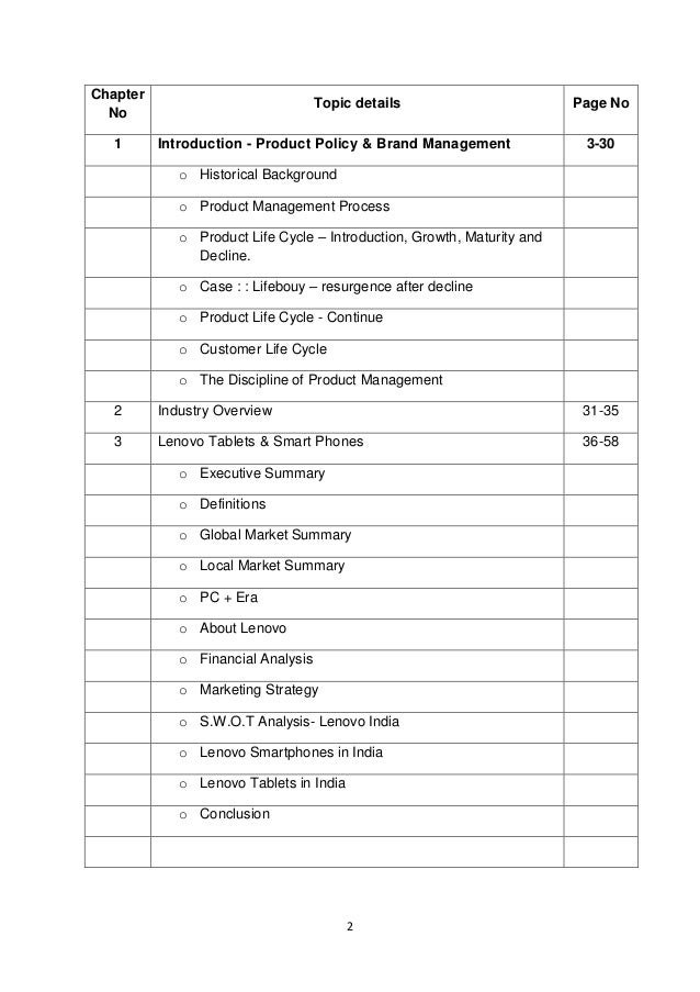 Product Policy & Brand Management