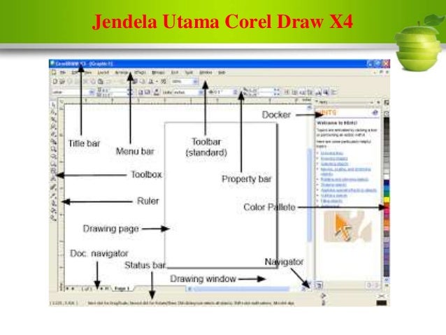  jendela  utama corel draw  x4