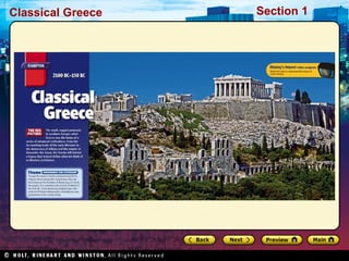 Classical Greece Section 1 
 