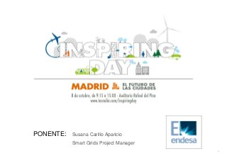 Distribución España 1 
PONENTE: Susana Carillo Aparicio 
Smart Grids Project Manager  