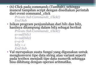 Variabel Operator & Ekspresi - dasar visual basic bagian 5 | PPT