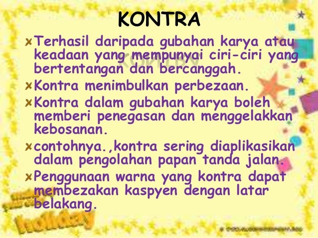 Seni Visual Penggal 1:Bahasa seni: prinsip rekaan