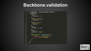 Backbone.validation 
 