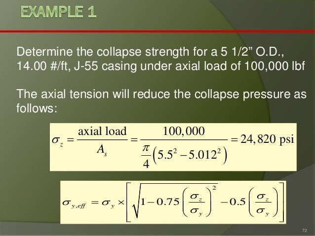 Casing Collapse Pressure Chart