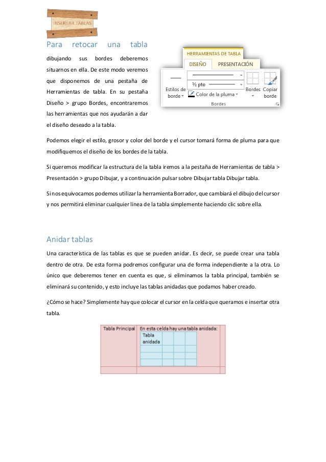 insertar tablas en word