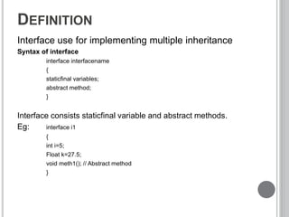 5.interface and packages | PPT