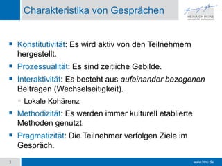 Linguistische Gesprächsanalyse in der Fachsprachenforschung