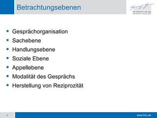 Linguistische Gesprächsanalyse in der Fachsprachenforschung