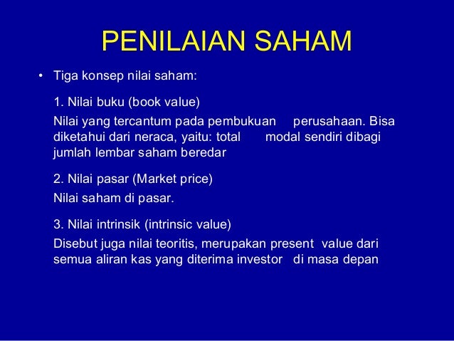 Saham Penilaian Saham