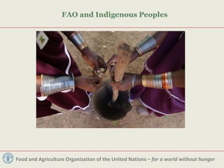 FAO and Indigenous Peoples 
Food and Agriculture Organization of the United Nations – for a world without hunger 
 