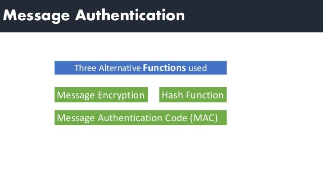 5. message authentication and hash function
