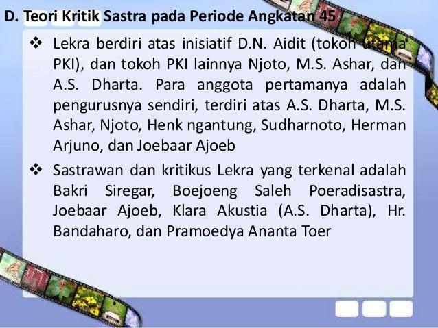 5. teori kritik sastra indonesia modern pada periode 