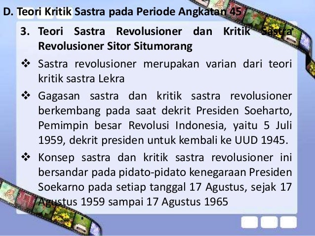5. teori kritik sastra indonesia modern pada periode 