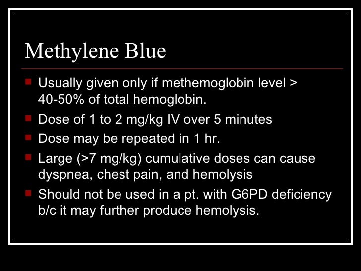 cyanide poisoning methylene blue cyanide poisoning methylene blue